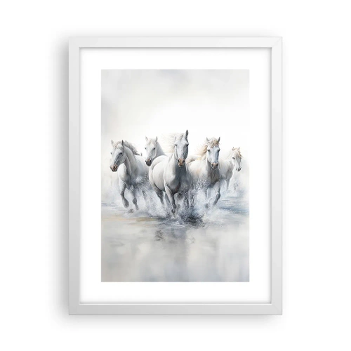 Poszter fekete keretben - Fehér varázslat - 30x40 cm