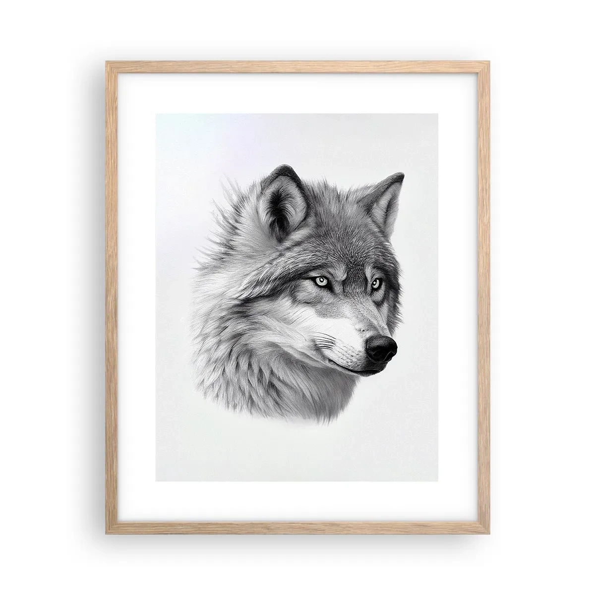 Poszter világos tölgy keretben - Alfa - kétségtelenül - 40x50 cm