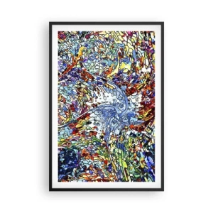 Poszter fehér keretben - Cseppes ólomüveg - 61x91 cm