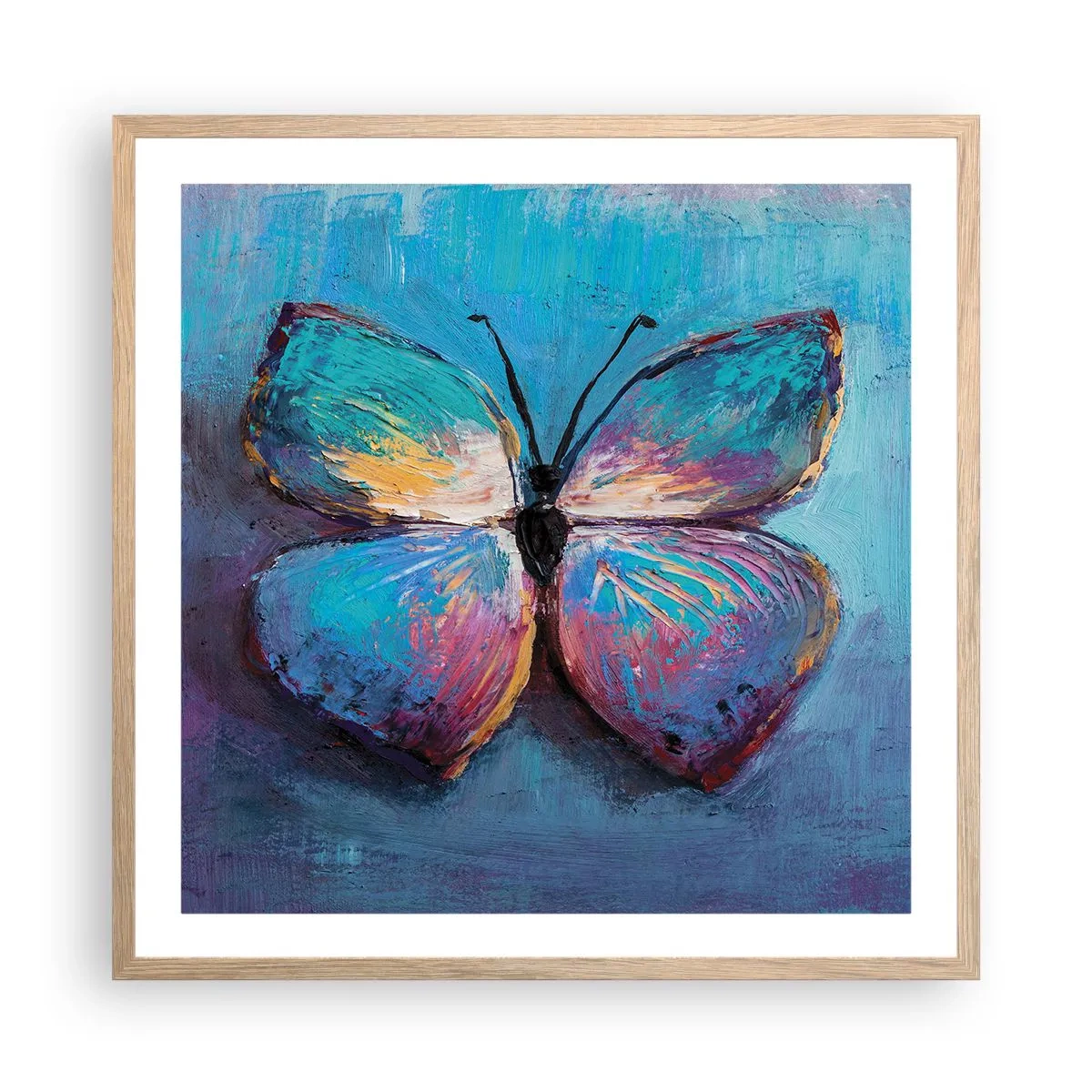 Poszter világos tölgy keretben - Teljes pompájában - 60x60 cm