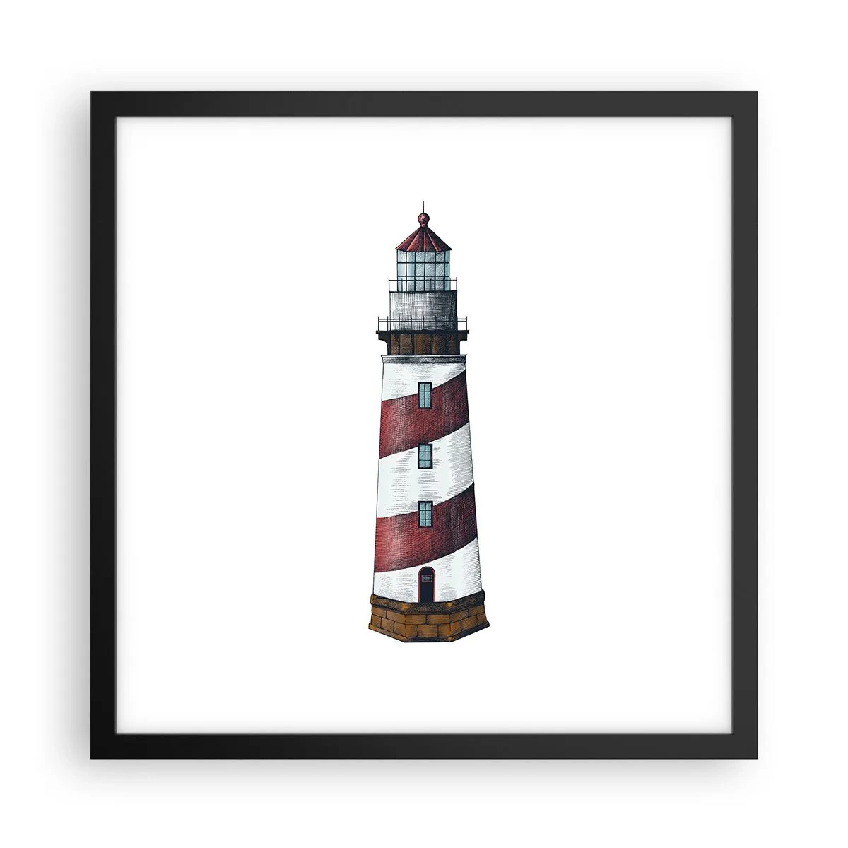 Poszter fehér keretben - Mindig résen - 40x40 cm