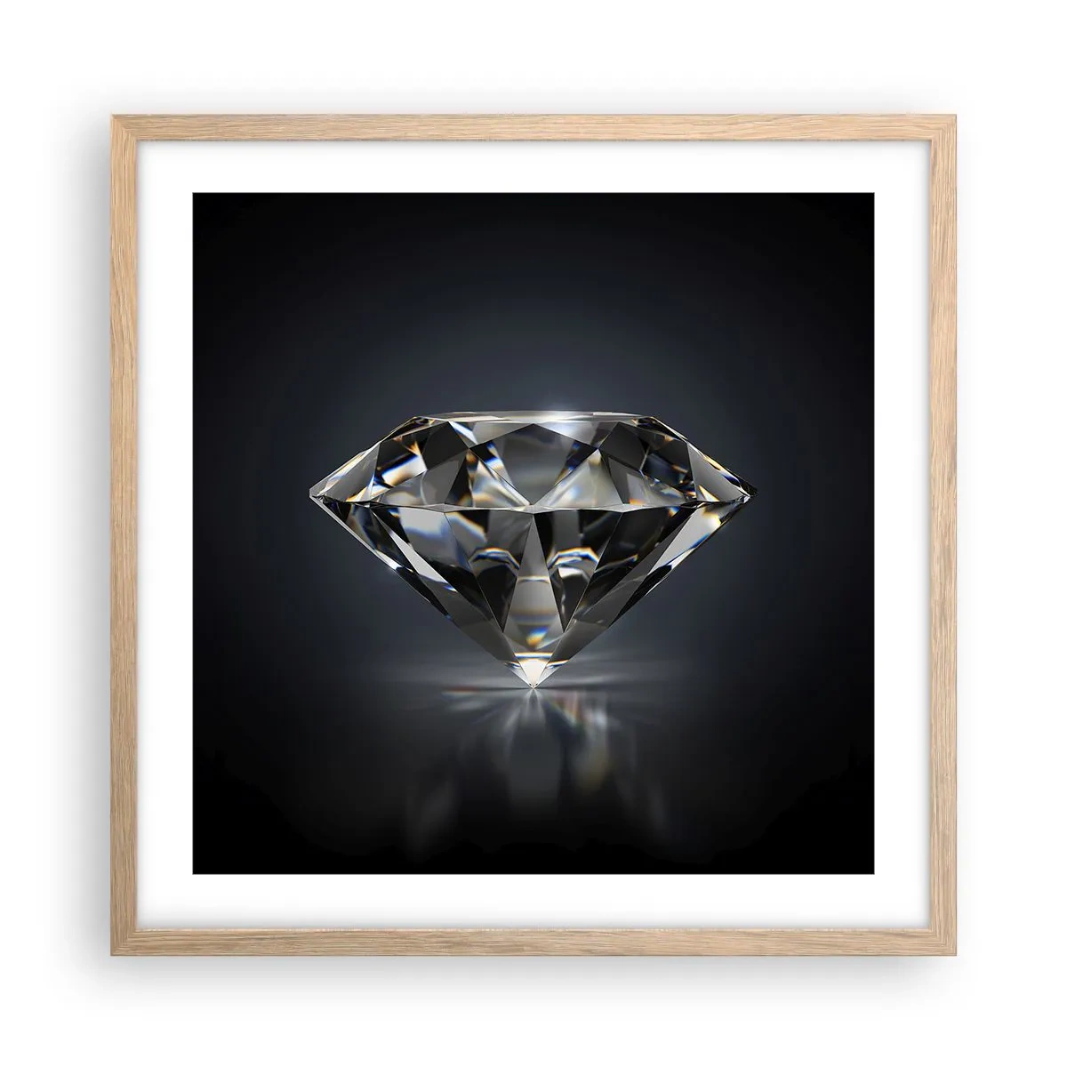 Poszter világos tölgy keretben - Best girls friend - 50x50 cm