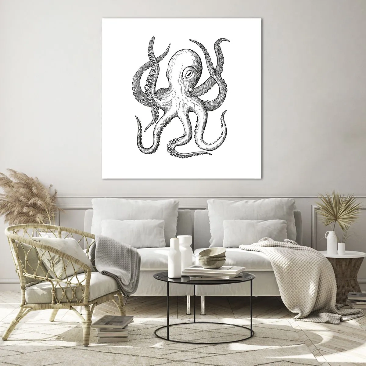 Üveg kép - Hullámokkal táncoló - 70x70 cm