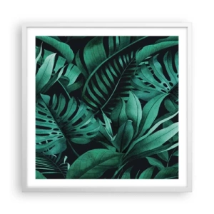 Poszter fekete keretben - A trópusi zöld mélysége - 60x60 cm