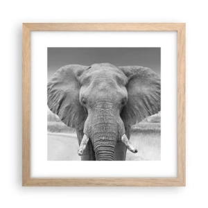 Poszter világos tölgy keretben - Üdv a világomban - 30x30 cm