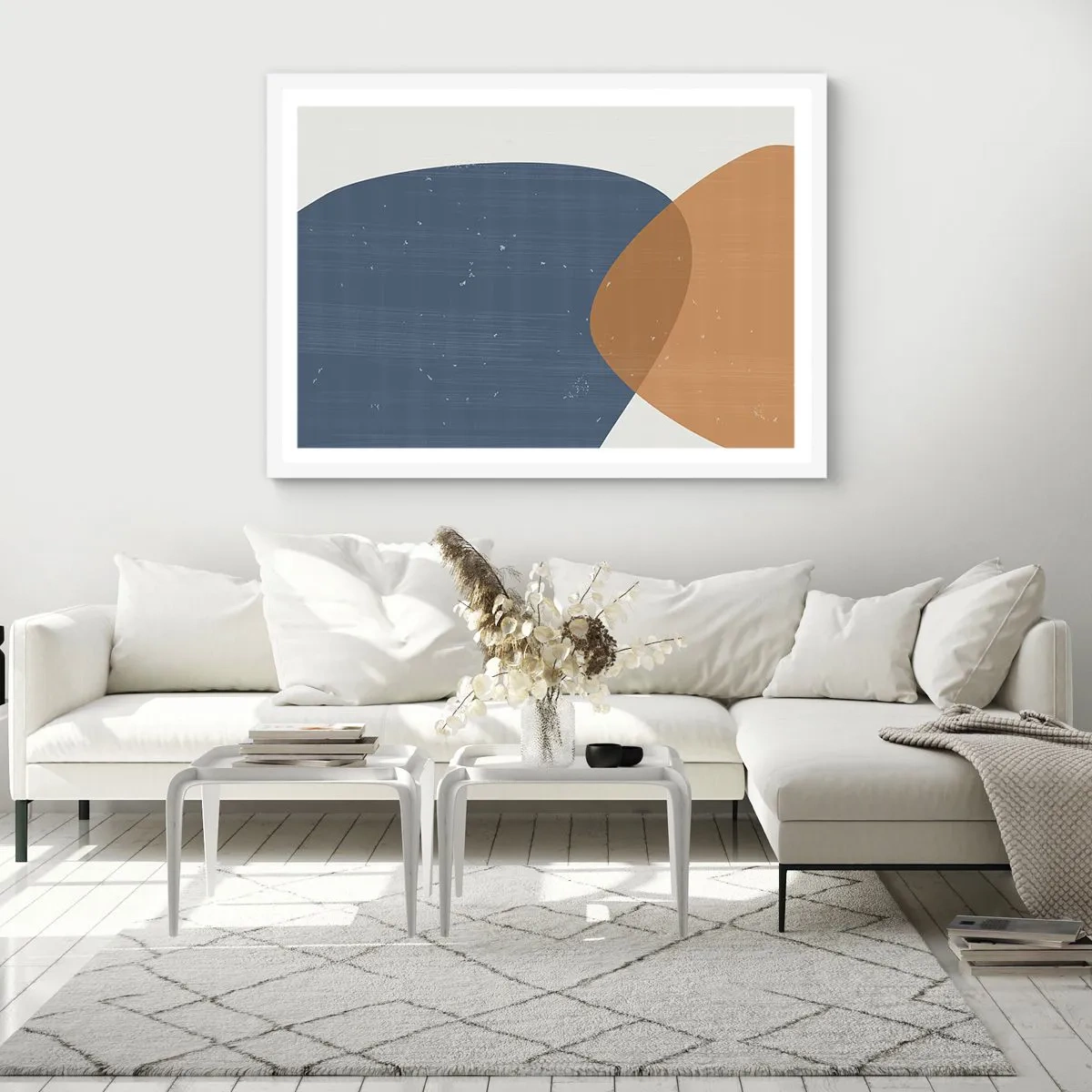 Poszter fekete keretben - Oválisok és hatások - 100x70 cm