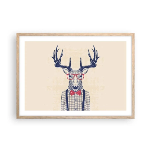 Poszter világos tölgy keretben - Mókás extravagancia - 70x50 cm