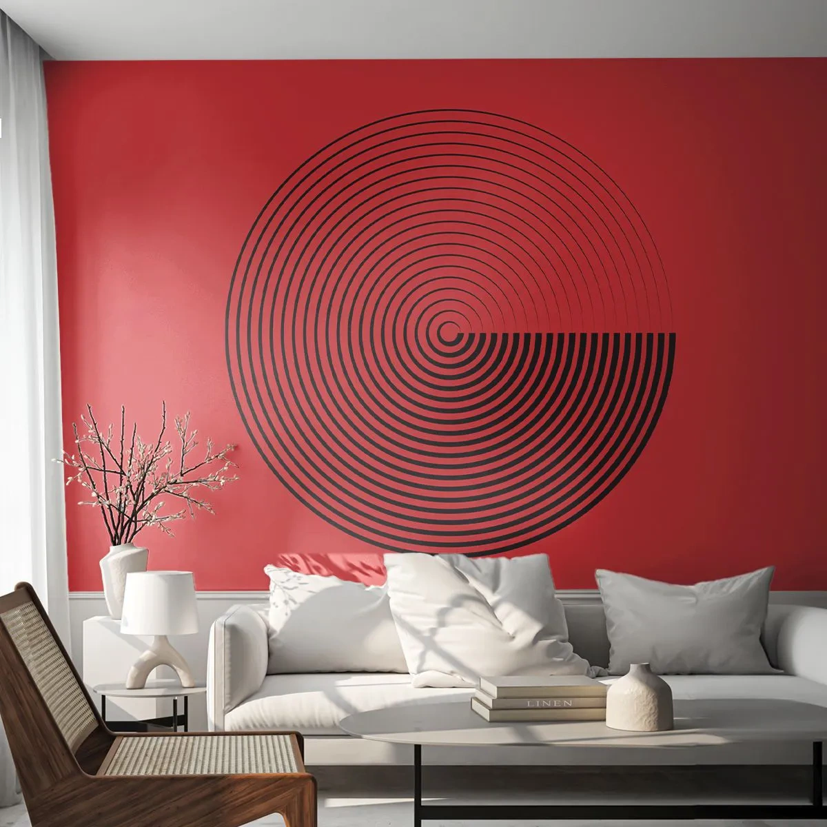 Fotótapéta Standard Eco - Körkörös mozgás - Minimalizmus, Kerék, Vonalak - 350x256 cm