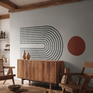 Fotótapéta Premium Sand - Formák és színek vonzalma - Absztrakció, Grafika, Modern minta - 100x70 cm