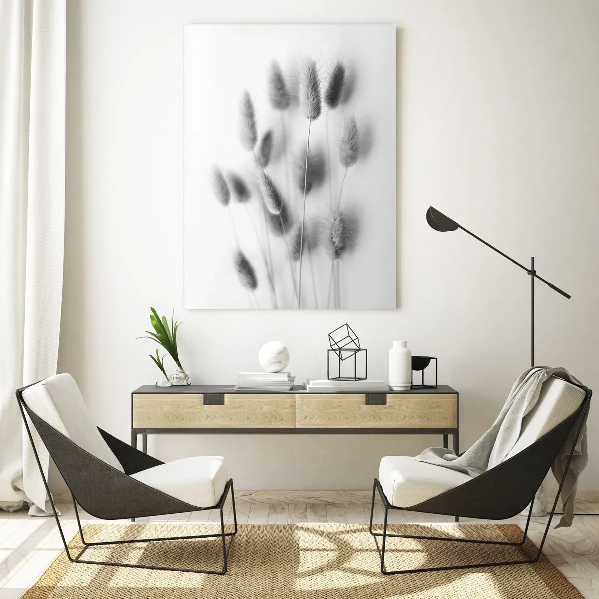 Üveg kép - A bolyhos fű - 50x70 cm