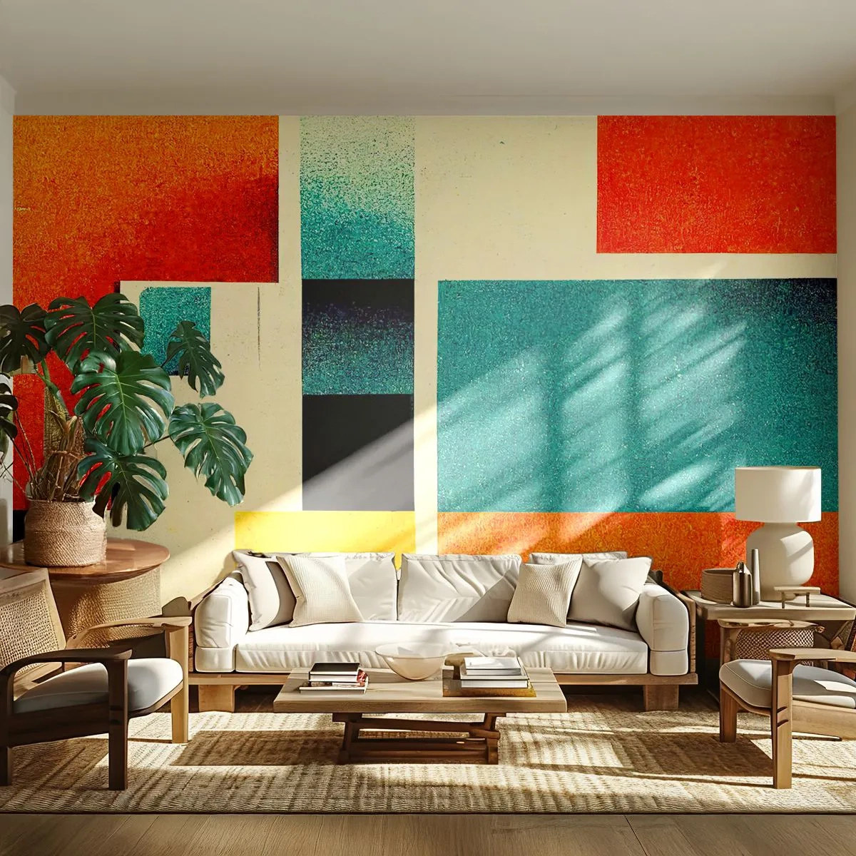 Fotótapéta Premium Canvas - Geometrikus absztrakció - jó energia - Négyzetek, Idős, Darab - 100x70 cm