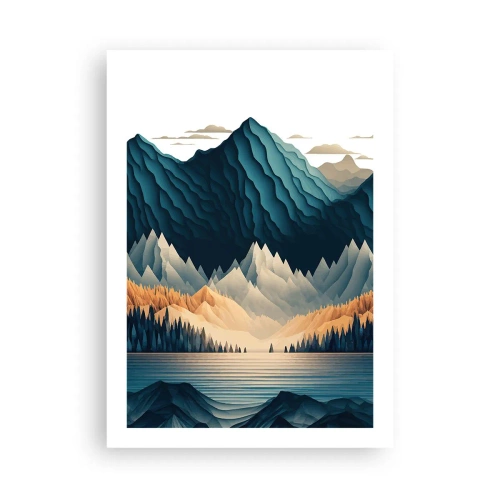 Poszter - Tökéletes hegyi táj - 50x70 cm