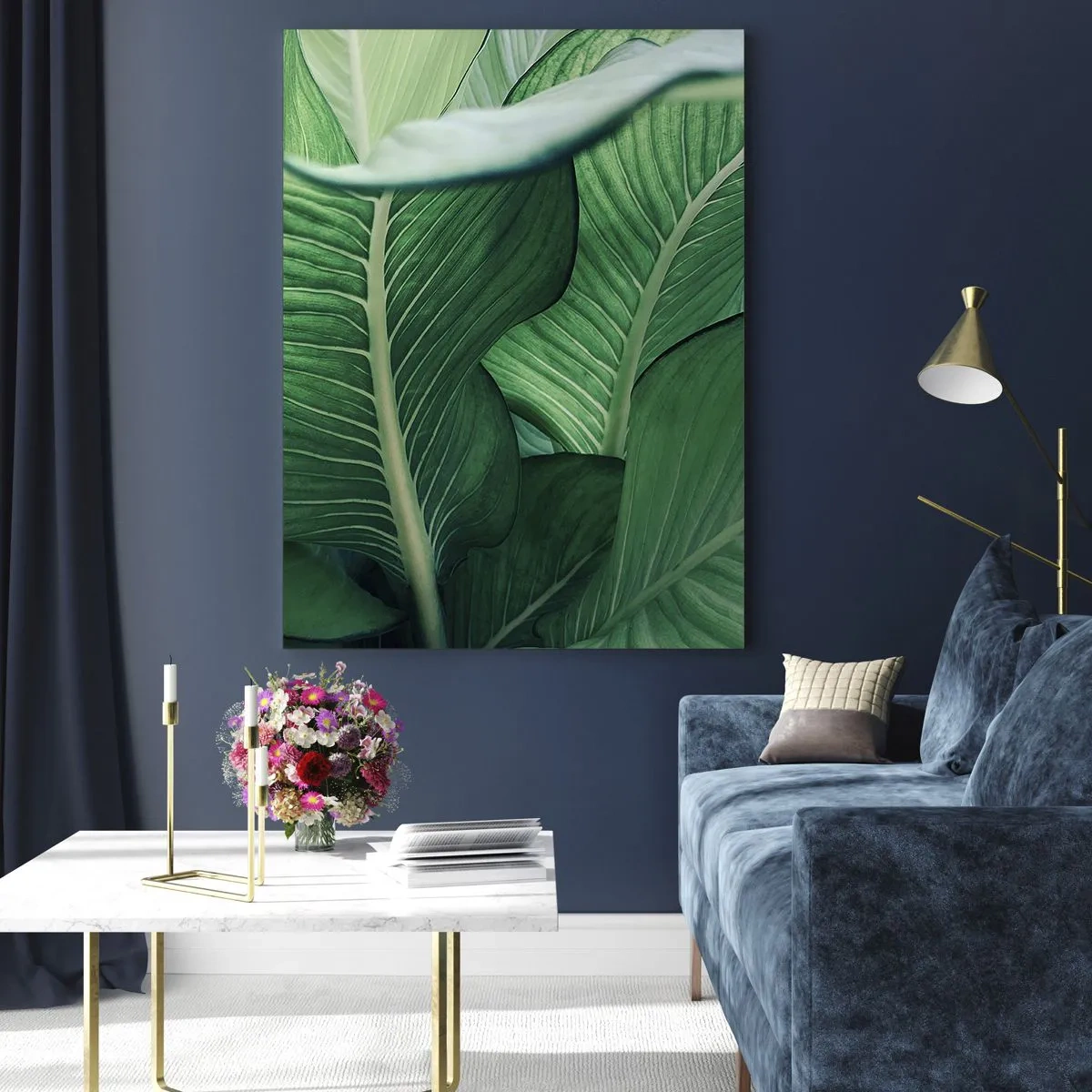 Üveg kép - Intenzíven zöld élet - 50x70 cm