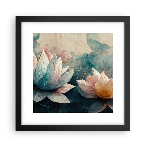 Poszter fehér keretben - Tavi csillagok - 30x30 cm