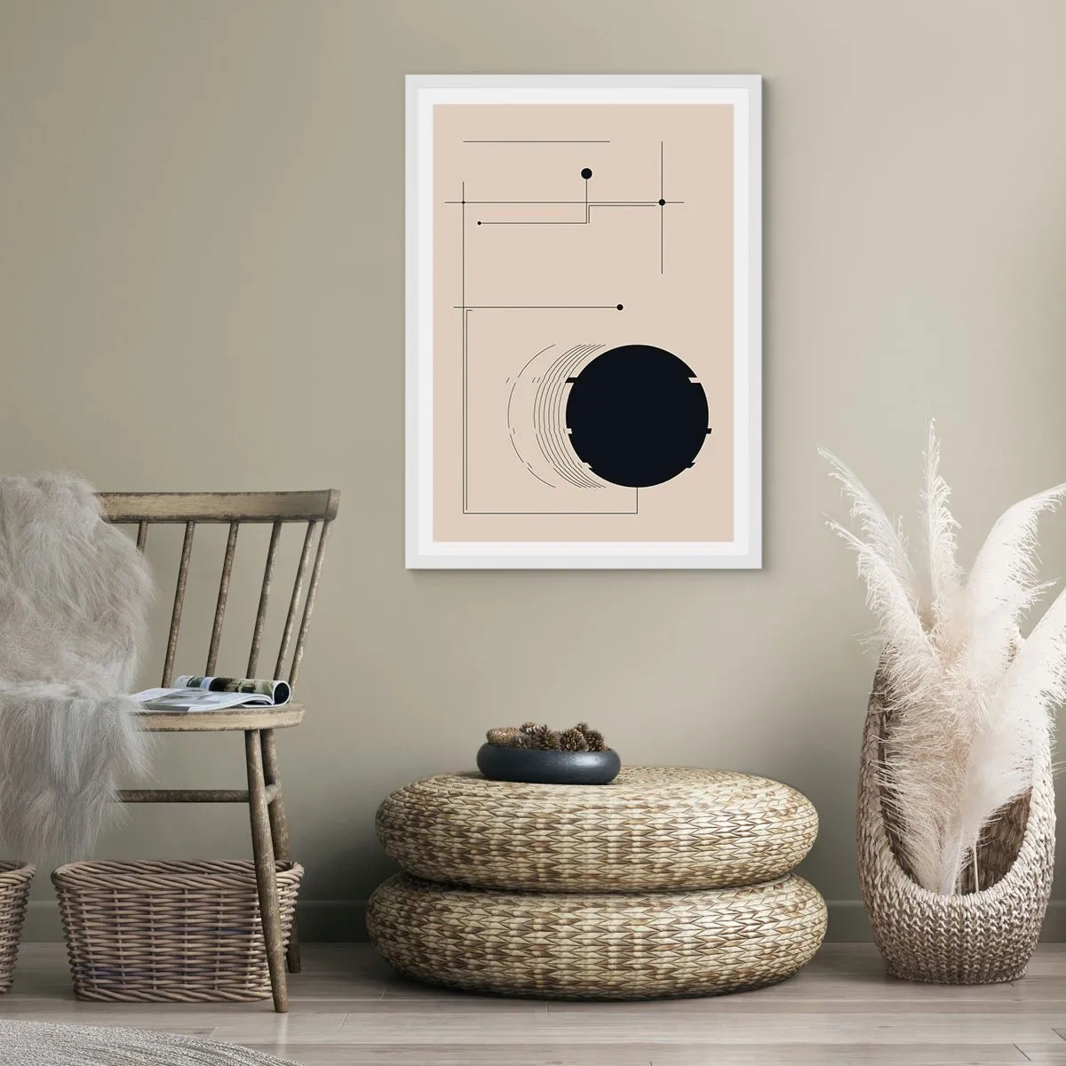 Poszter fekete keretben - Ruganyos és dinamikus kompozíció - 61x91 cm