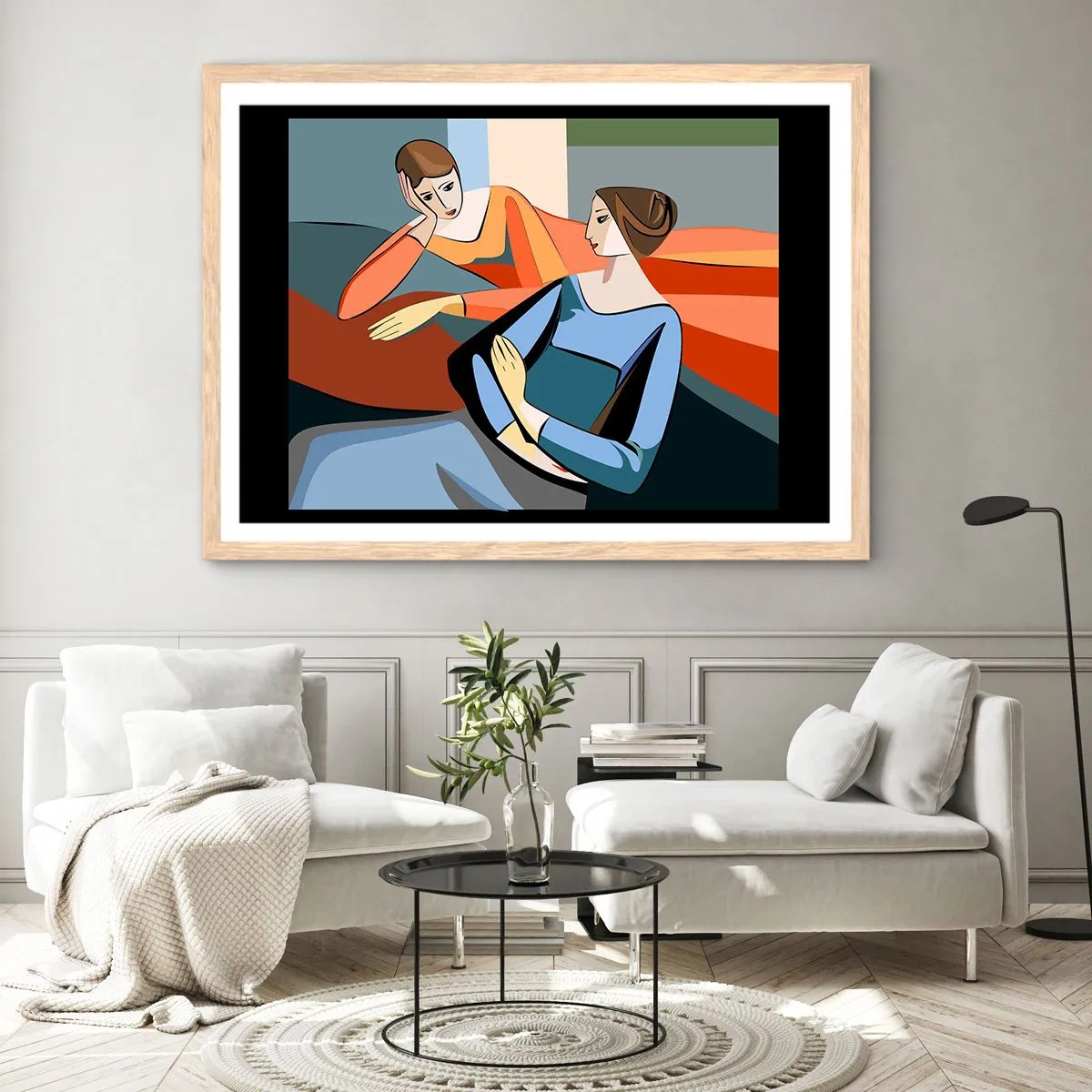 Poszter világos tölgy keretben - A bizalmak pillanata - 50x40 cm