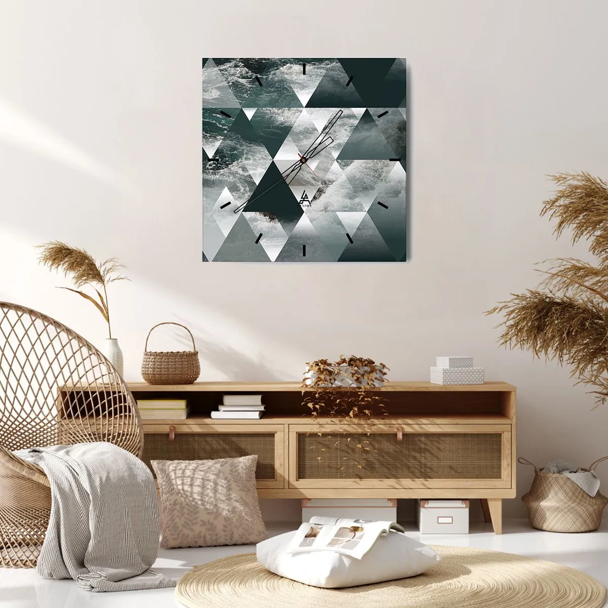 Falióra, Óra - Kristály perspektíva - 40x40 cm