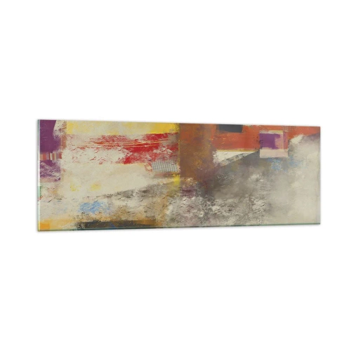 Üveg kép - Színgeometria - 90x30 cm