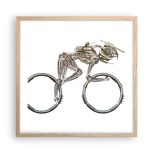 Poszter világos tölgy keretben - Remek gép - 50x50 cm