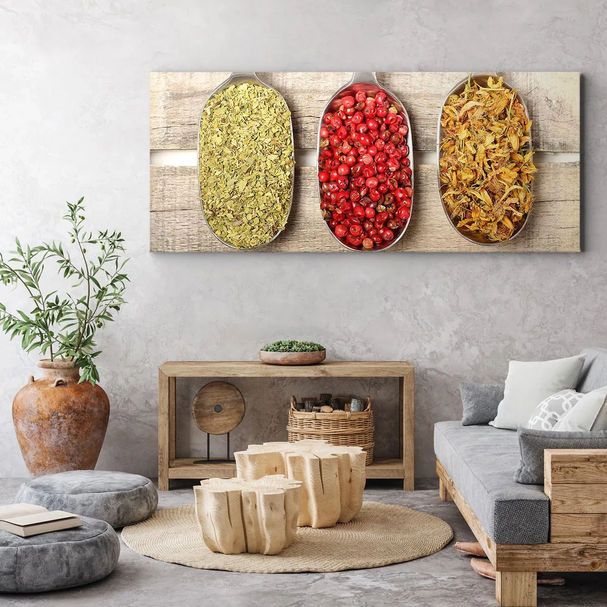 Vászonkép - Konyhai varázslat - 100x40 cm