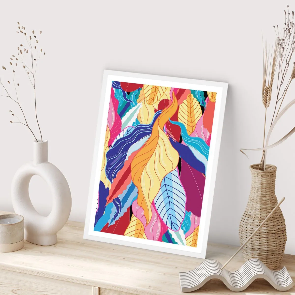 Poszter fekete keretben - Színes rendetlenség - 40x50 cm