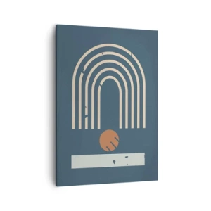 Vászonkép - Geometria sötétkék háttéren - 50x70 cm