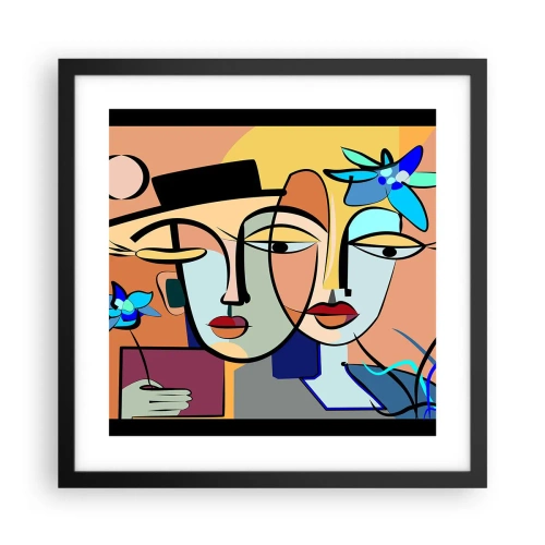 Poszter fehér keretben - Picasso randez vous - 40x40 cm