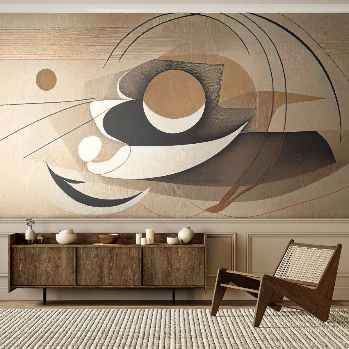 Fotótapéta Premium Sand - Kompozíció: a dolgok lényege - Absztrakció, Modern, Darab - 100x70 cm