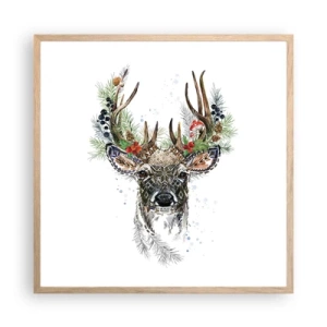 Poszter világos tölgy keretben - Ünnepi köntösben - 60x60 cm