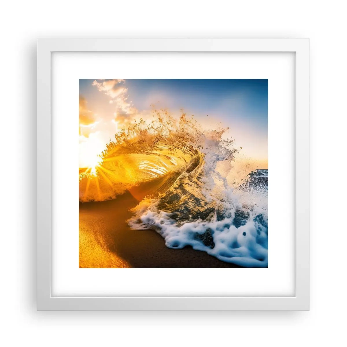 Poszter fekete keretben - Játék a homokban - 30x30 cm