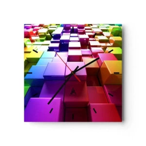 Falióra, Óra - Op-art együtt egy csapatban - 40x40 cm