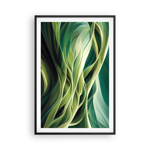 Poszter fehér keretben - Egy absztrakt zöldjáték - 61x91 cm