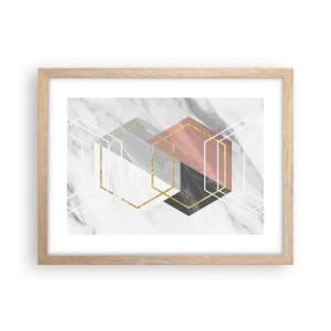 Poszter világos tölgy keretben - Lánc kompozíciója - 40x30 cm