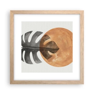 Poszter világos tölgy keretben - Mindig a nap - 30x30 cm