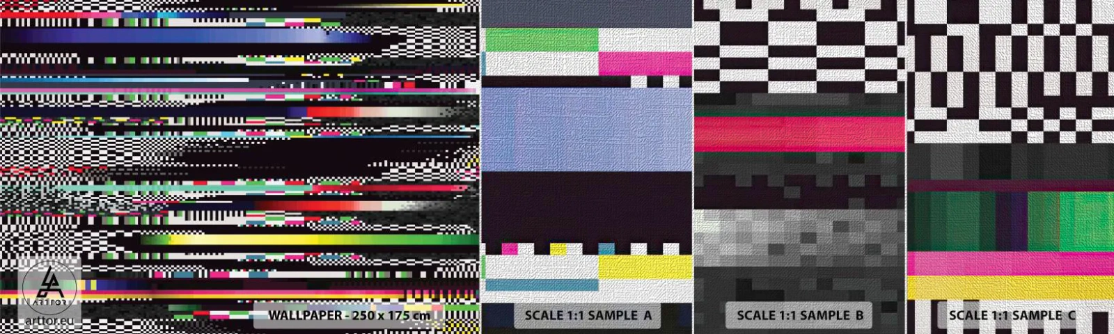 Fotótapéta Minta Premium Canvas - A valóság kontrollképe - Absztrakció, Darab, Digitális zaj - 100x30 cm