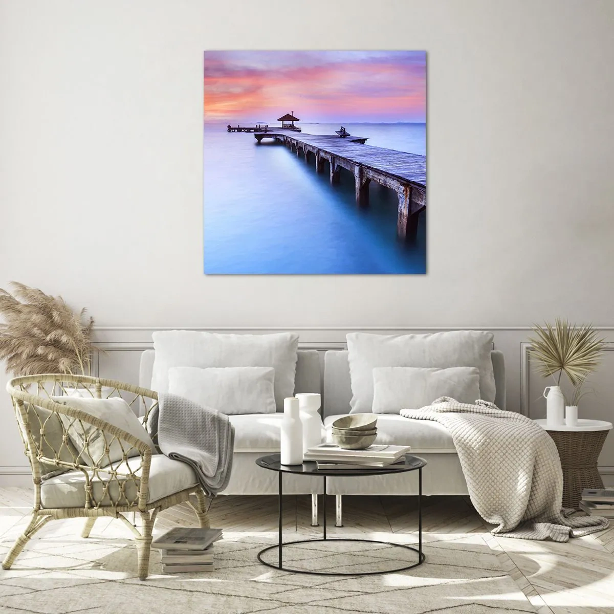 Üveg kép - Nyugalom tengere egészen a horizontig - 70x70 cm