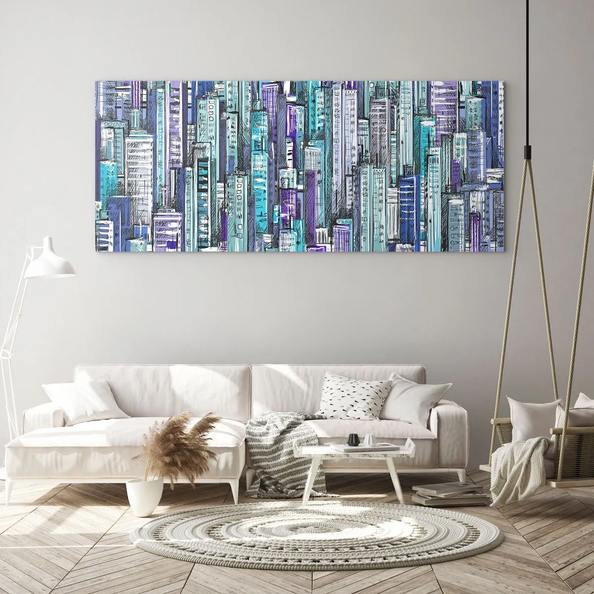 Üveg kép - Kikékült az égtől - 120x50 cm