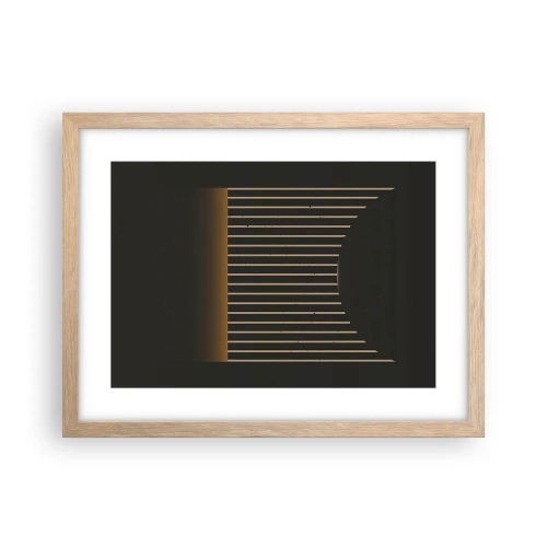 Poszter világos tölgy keretben - Fedezze fel a sötétséget - 40x30 cm