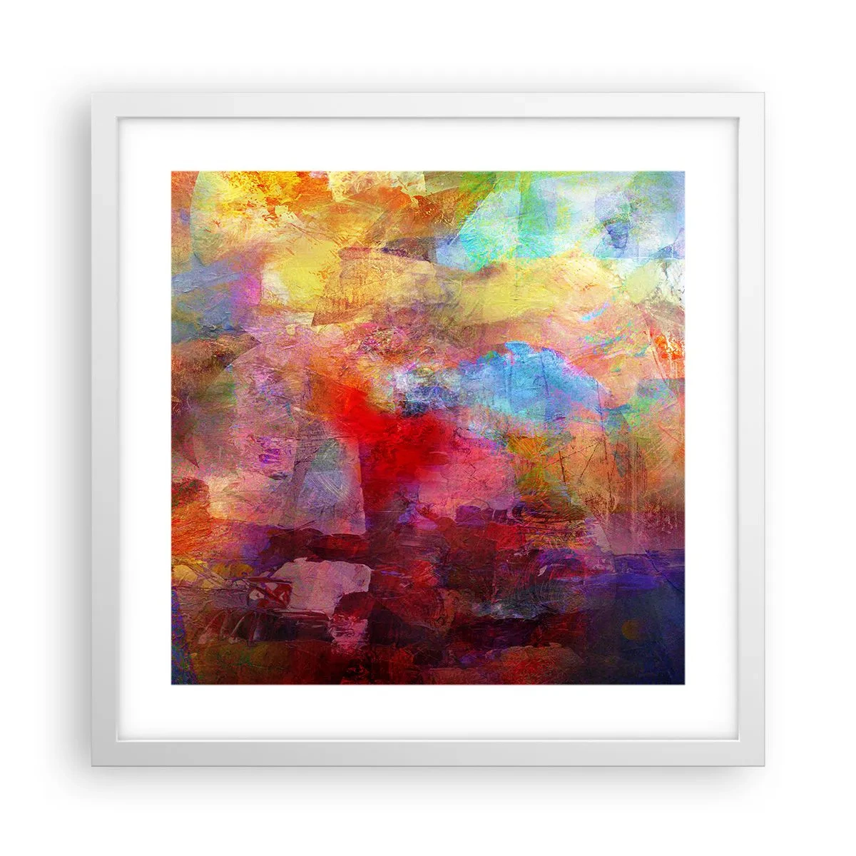 Poszter fekete keretben - Nézz bele a szivárványba - 40x40 cm