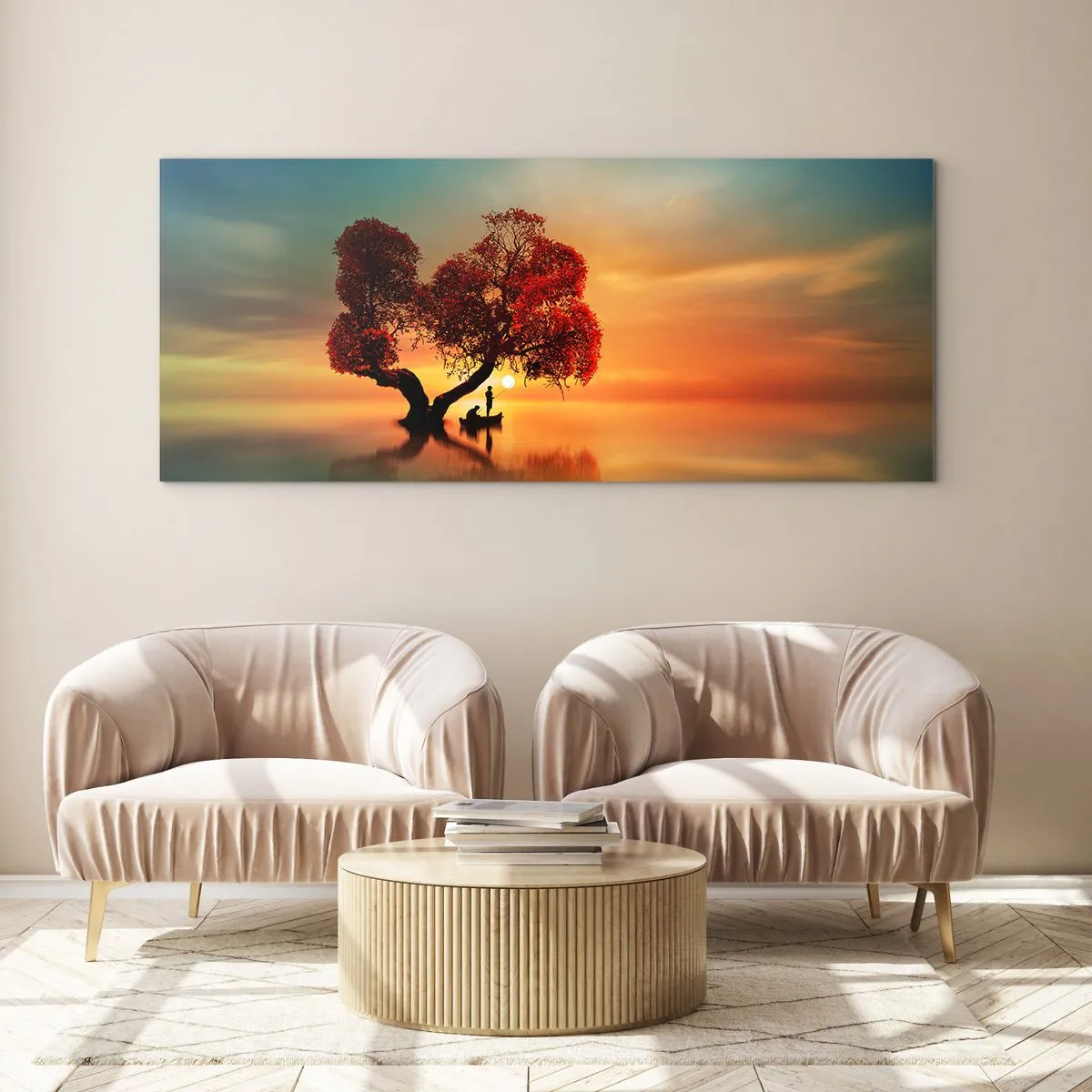 Üveg kép - A világtalanság csendje és az eltávoldotak - 120x50 cm
