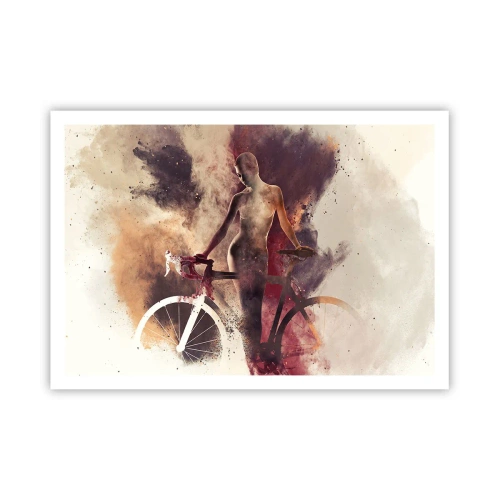 Poszter - Márvány formájú kerékpáros lélek - 100x70 cm