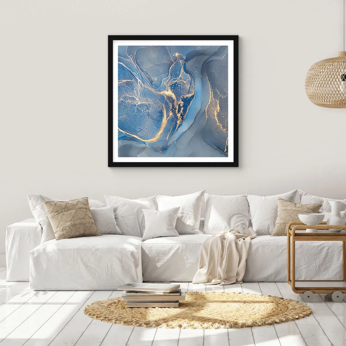 Poszter fehér keretben - Arany por - 60x60 cm