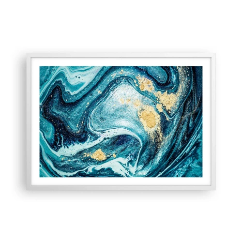 Poszter fekete keretben - Kék örvény - 70x50 cm