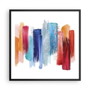 Poszter fehér keretben - Fel és le - 60x60 cm