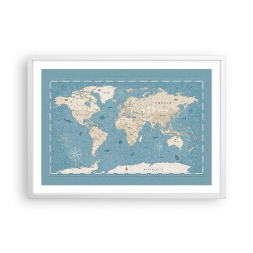 Poszter fekete keretben - Egy világ karnyújtásnyira - 70x50 cm