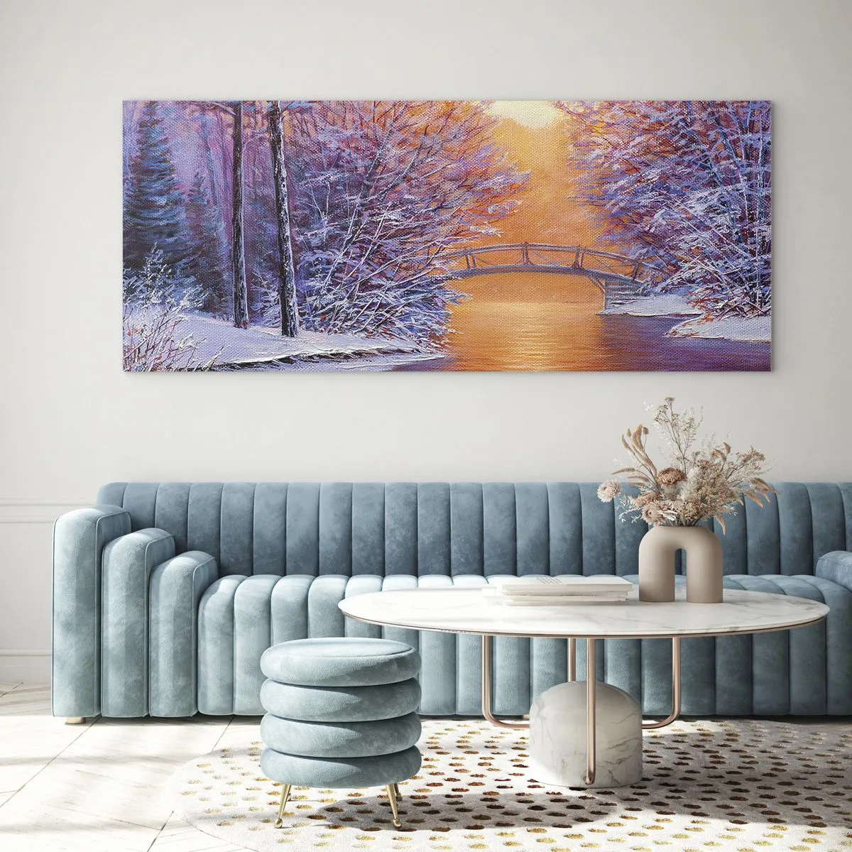Üveg kép - Találkozzunk itt - 100x40 cm