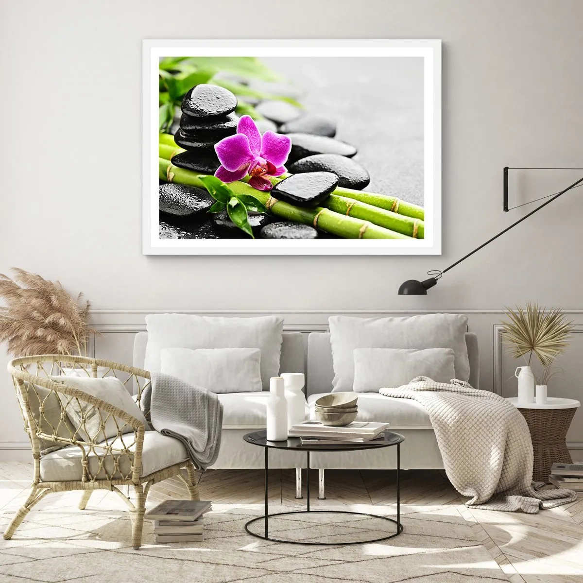 Poszter fekete keretben - Nyugodt egyensúlyban - 100x70 cm