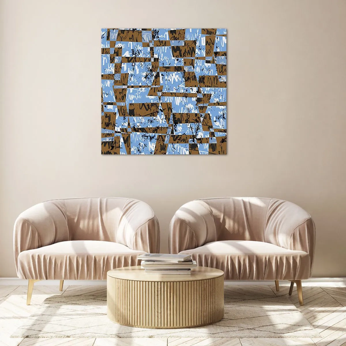 Üveg kép - Nem népies kivágás - 70x70 cm