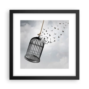 Poszter fehér keretben - Hit... Remény... Szabadság! - 30x30 cm