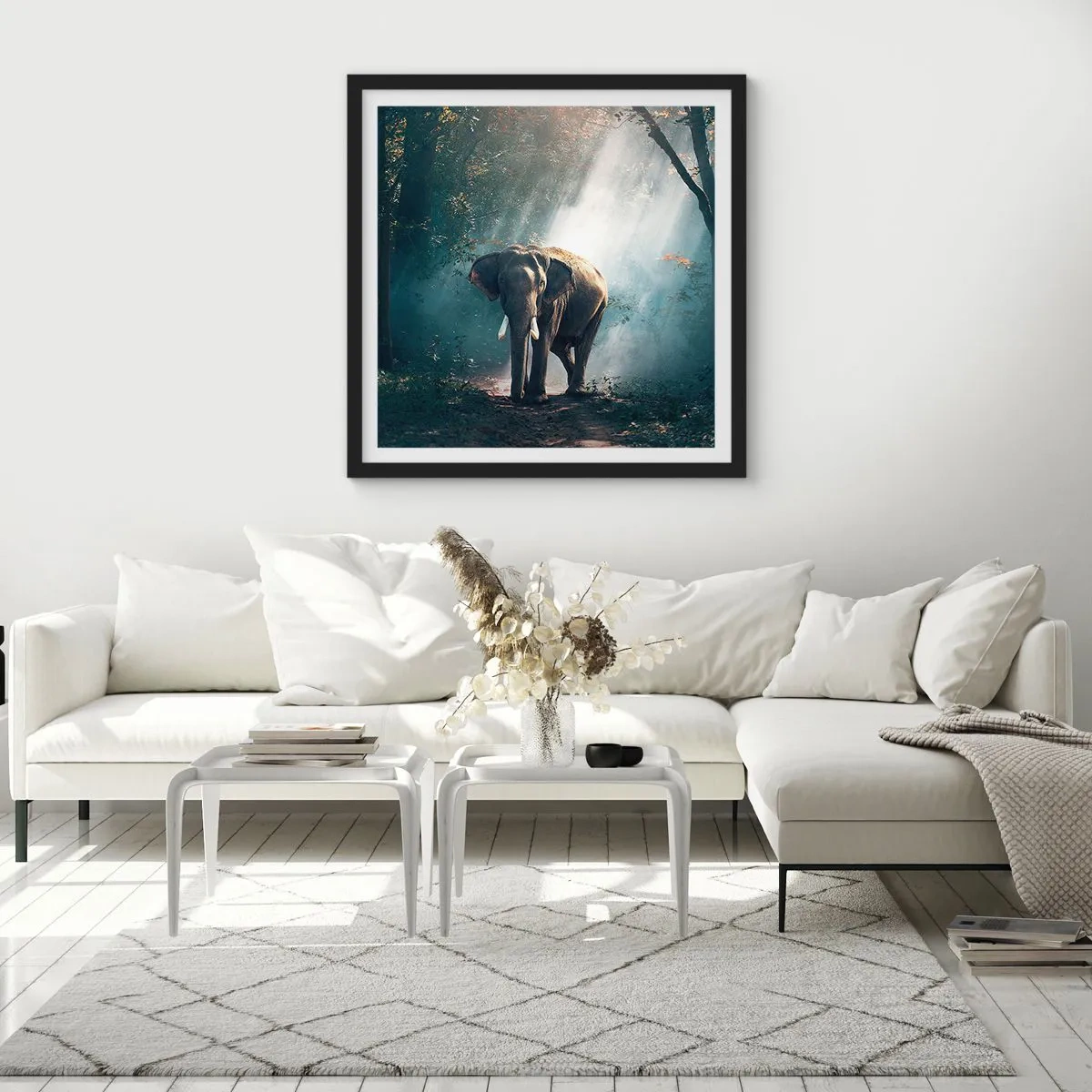 Poszter fehér keretben - Nyugodt séta - 60x60 cm